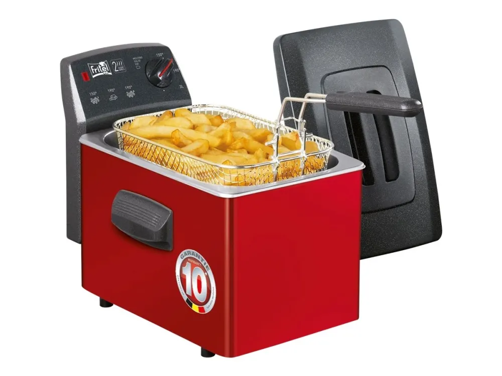 FRITEL TURBO SF 4153 - Dypsteker - 3 liter - 2200 W - svart/rød/grå