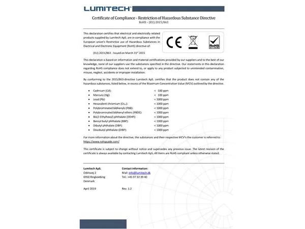 Ledused G5 Indbyg, 37W, 5625lm, 4000K, CRI 80-89, Opal, 595x595mm, DALI-2 Switch&Dim, Sløjfeboks m. Linect®, DS8 DIP switch