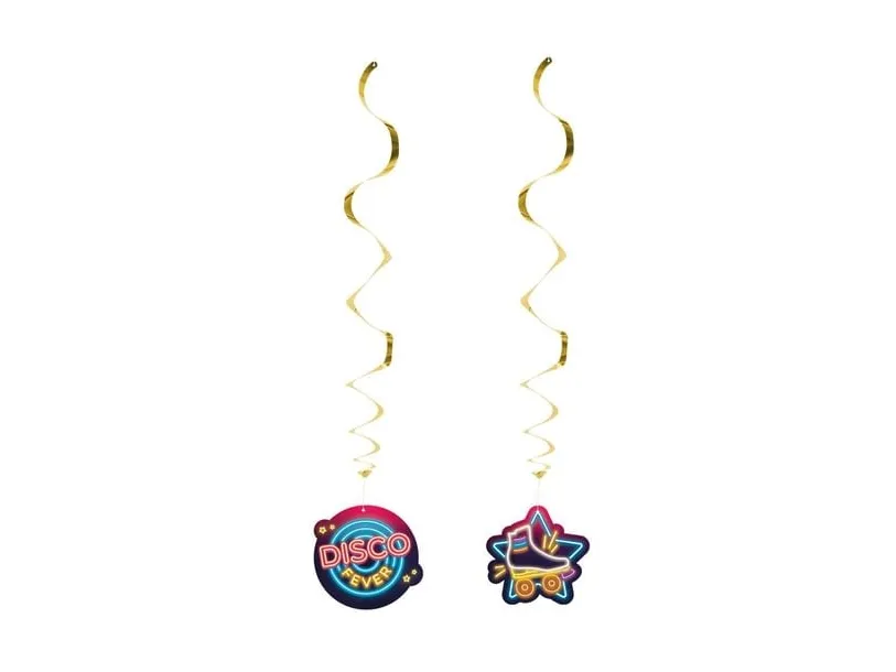 Disco Fever spiraler, 2 stk