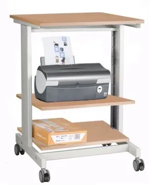 TWIN CLICK MOBIL Printerstand 2 bøg/grå 600x500x670 mm