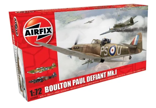 Airfix A02069, Flymodell med fastvinge, Monteringssett, 1:72, Boulton Paul Defiant Mk.I, Alle kjønn, Plast