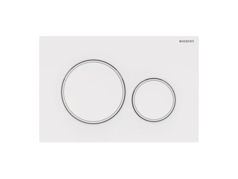 Geberit Sigma 20 betjeningsplade i hvid/mat hvid