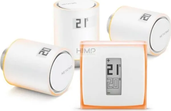 Netatmo Pack - 1 x Smart Thermostat + 3 x Additional Smart Radiator Valves - Termostatsett