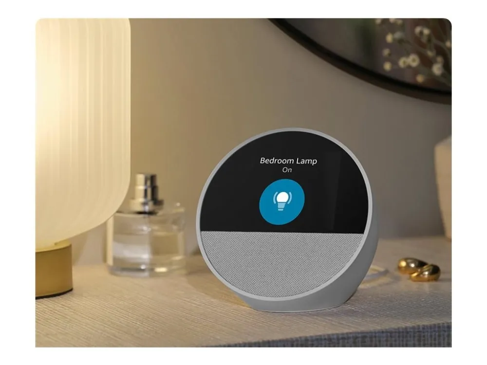 Amazon Echo Spot - Smarthøyttaler - LCD 2.83 - Bluetooth, Wi-Fi - Appstyrt - Isbrehvit