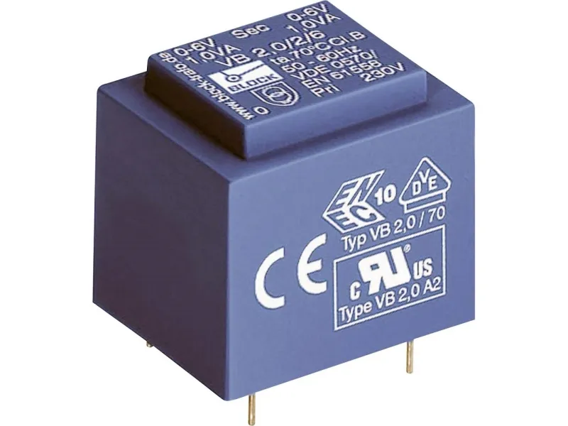 Block VB printtransformator 1,5/1/24 1×230 V, 1×24 V/AC 1,50 VA 63 mA