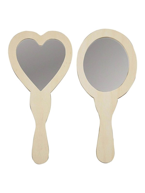 Creativ Company Decorate your Wooden Hand Mirror 2pcs.