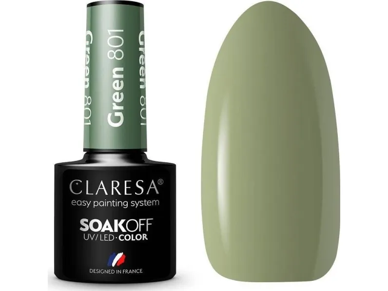 Claresa Claresa Soak Off UV/LED Green hybrid varnish 801 5g
