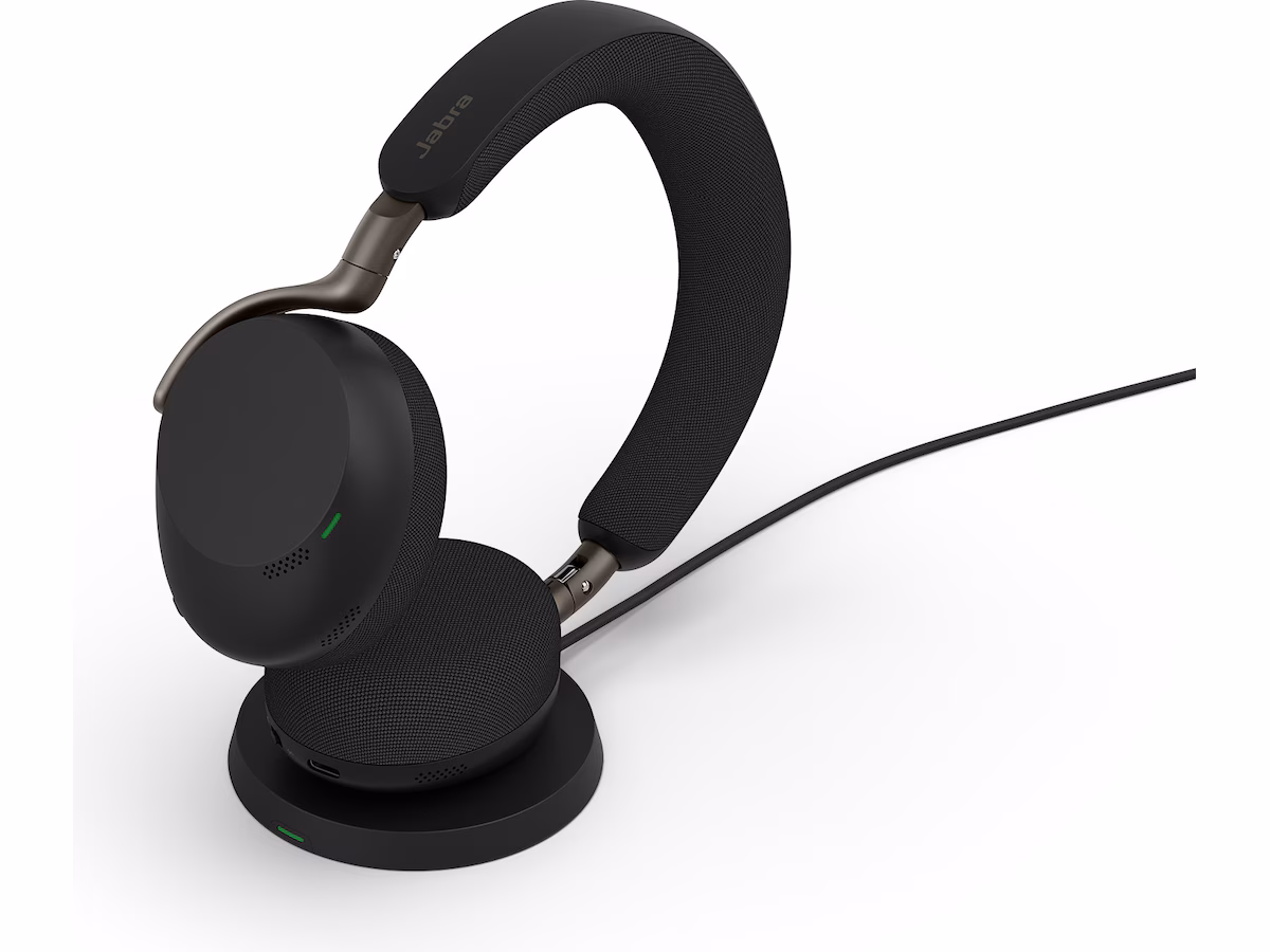 Jabra Evolve3 75 MS Link390a - Black (Incl. Wireless Charging Pad)