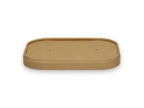 Låg Verive L172xB120mm bionedbrydelig PAP/PLA brun til rektangulær bæger,6 ps x 50 stk/krt