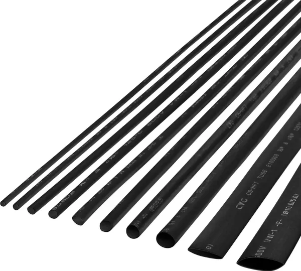 Cabletech varmekrympestrømpe 10 mm 1 m svart