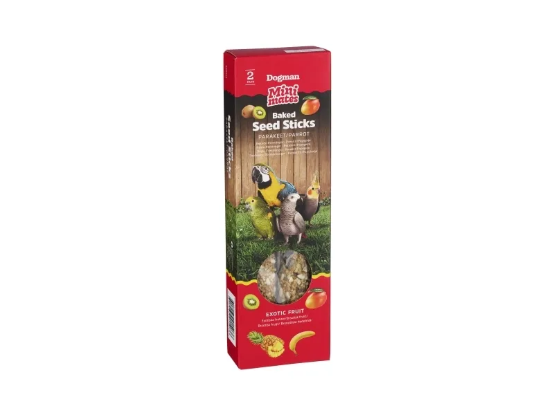 Dogman Mini Mates Fröstänger Parakit Papegoja 2p 140g