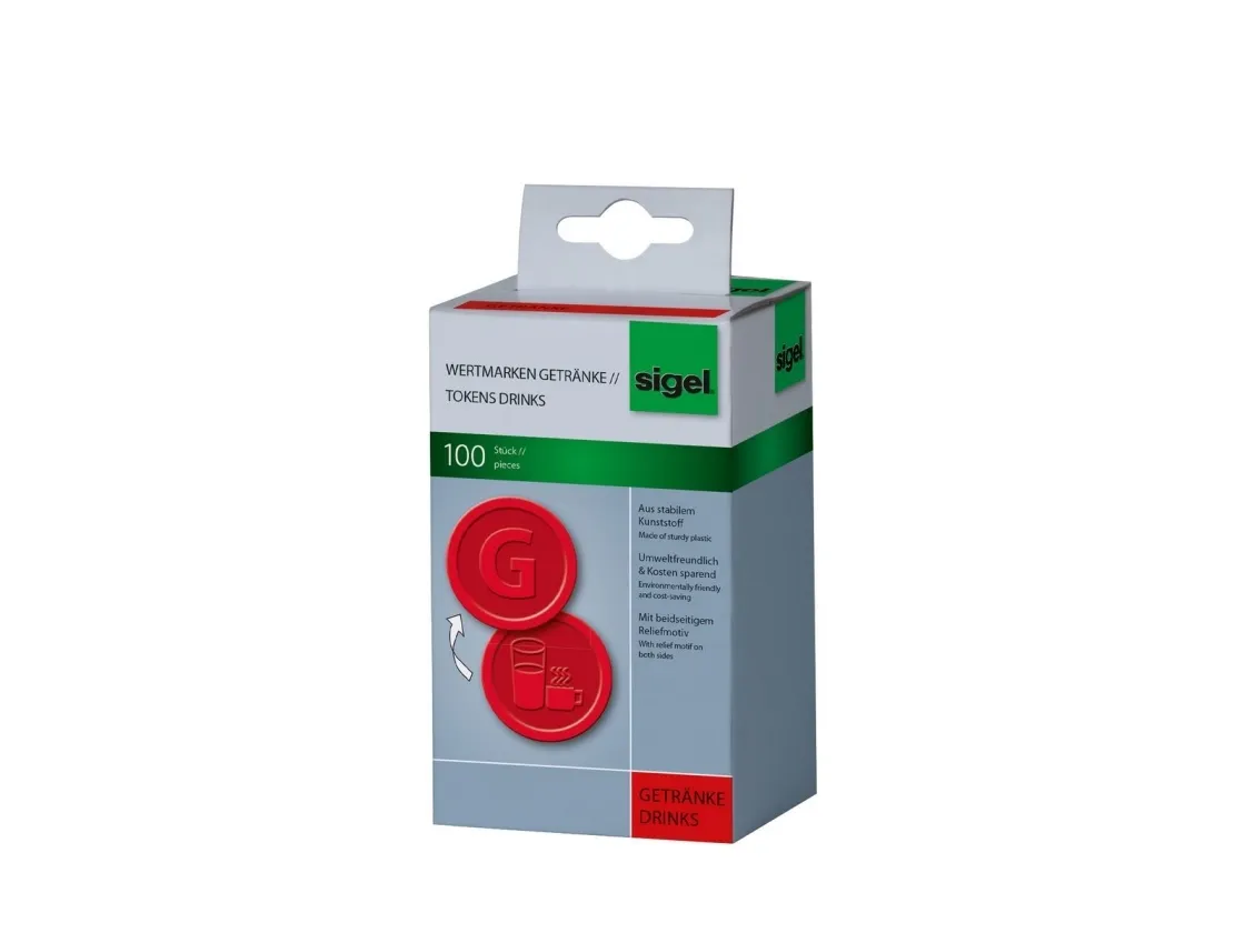 Sigel WM006, Rund, Polypropylen (PP), Rød, 2,5 cm, 25 mm, 25 mm