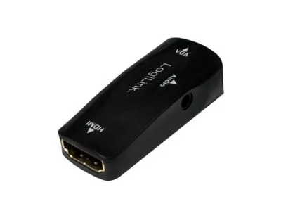 LogiLink CV0108, Sort, RoHS, CE, 1080p, HDMI, VGA/3.5 mm, 22 mm