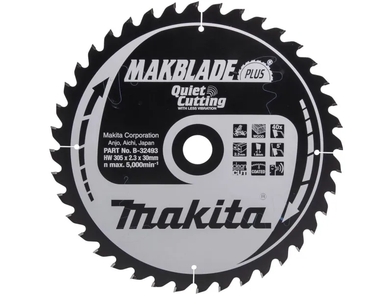 MAKITA sirkelsagblad 305x30x40z MAKBLADE + tre