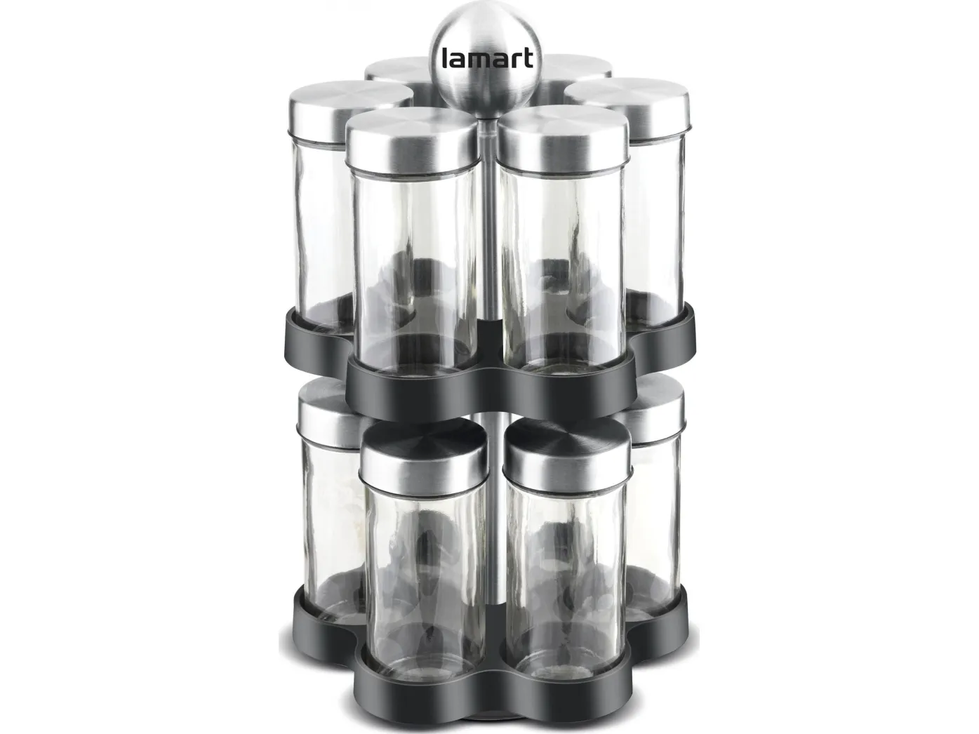 Lamart LT7044 komplett krydderikrukker 12 deler STEEL LAMART