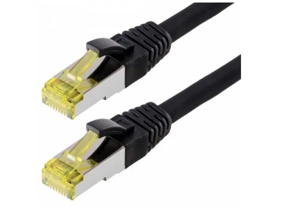 Helos Cat 6a S/FTP 5 m, 5 m, Cat6a, S/FTP (S-STP), RJ-45, RJ-45, Sort