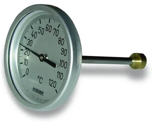 Skivetermometer ø65mm 100mm