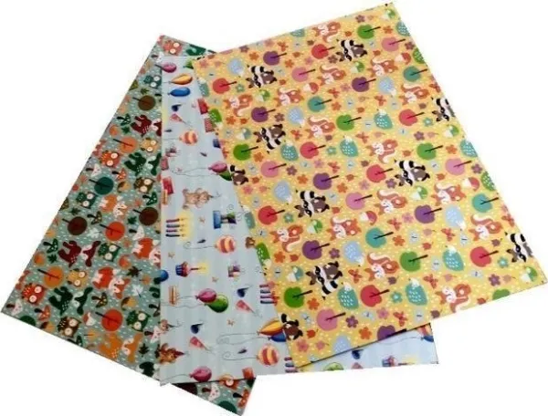 Papp 300 g/m² med revemotiver 24x34 cm, 3 ark