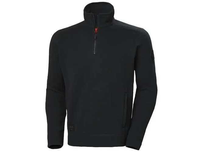Fleece Kensington 72251 halv lyn sort L