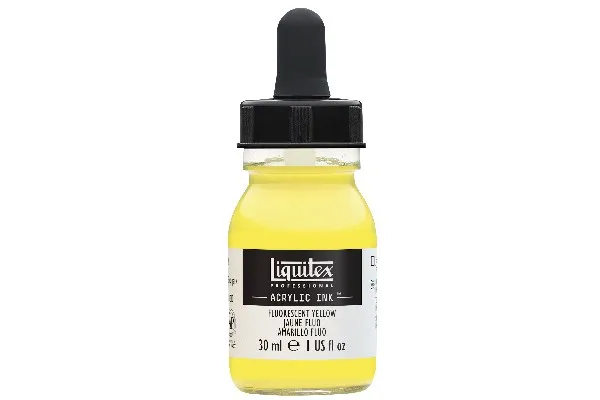 Proff. akrylblekk 30 ml fluorescerende gul 981