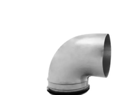 kort bøj. Ø200 90 gr. - BFKM-200-90 muffe/nippel falset galvaniseret