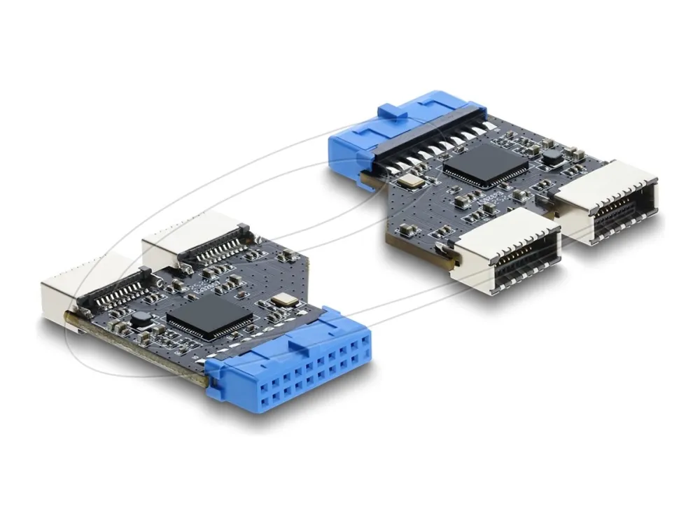 Delock USB 5 Gbps-hub 20-pinners hann til 2 x USB 5 Gbps Type-E Key A hunn