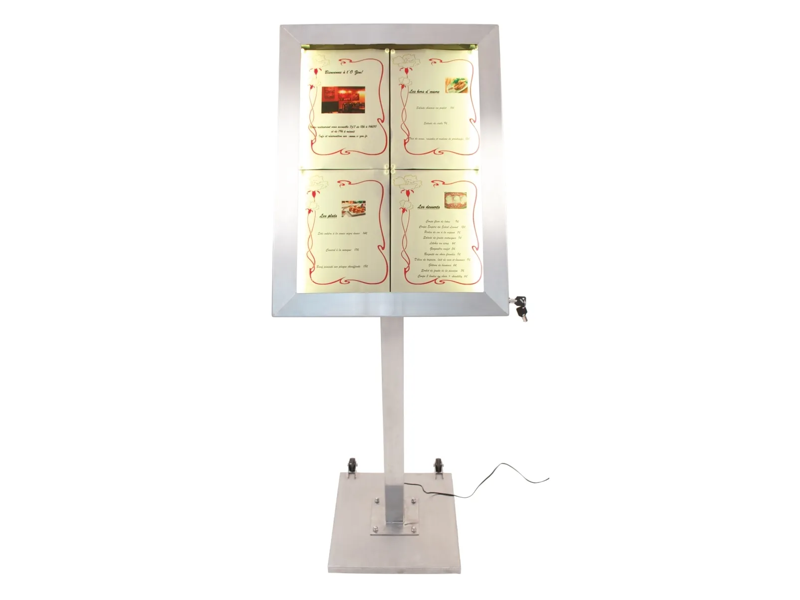 Securit® 4xA4 STAINLESS STEEL informationsdisplay