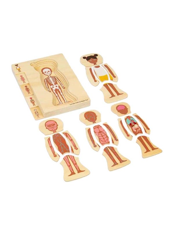 Bigjigs Wooden Anatomy Puzzle - Girl 26pcs.