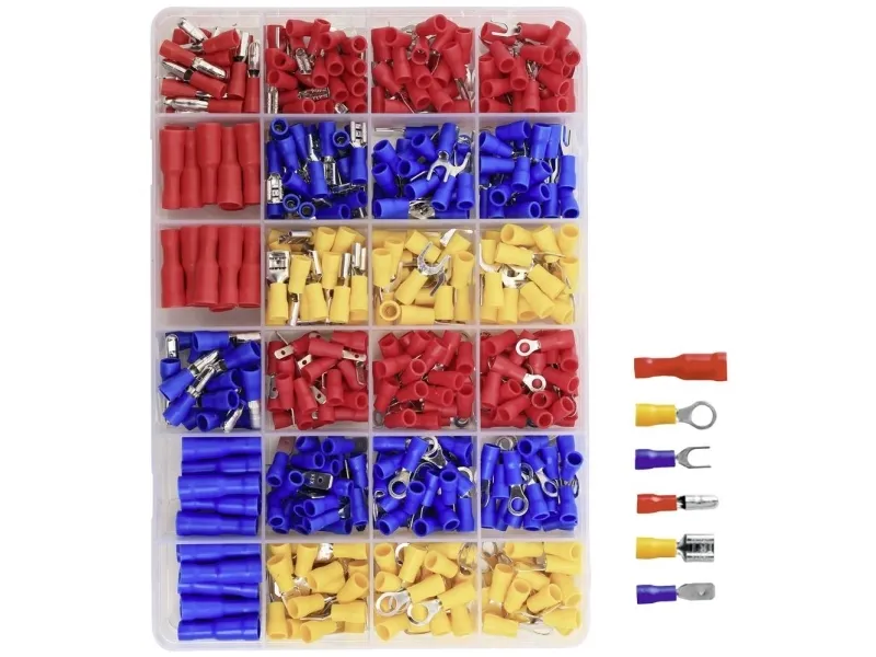 TRU COMPONENTS TC-12888380 klemmeforbindelsesstykker-sortiment 0,5 - 2,5 mm² svart 500 stk