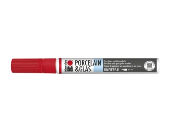 Marabu 01230011125, Rød, Assorterte farger, CHERRY, Glass, Porselen, 0,8 mm, 1 stykker
