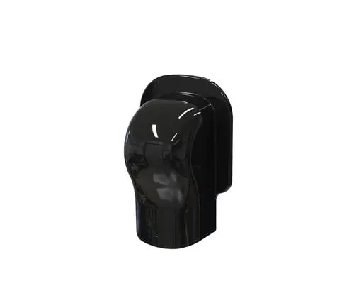 T75-S vægflange - 78x58 mm, Sort RAL 9005