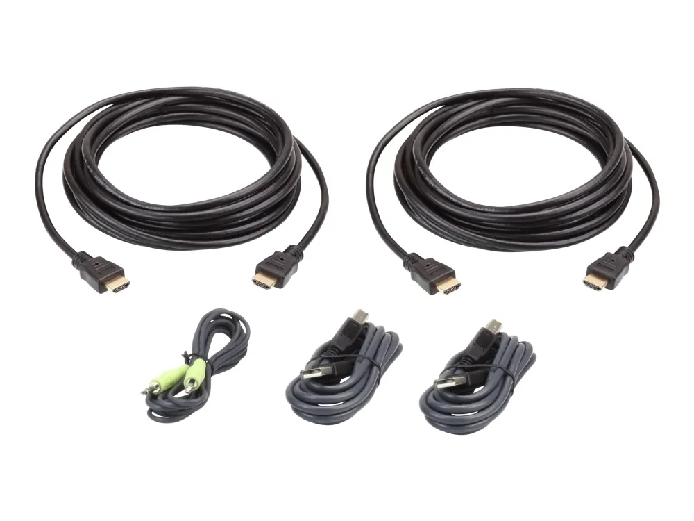 ATEN - Kabelsett for video / lyd / data - TAA-samsvar - 3 m - for ATEN CS1142H, CS1142H4C, CS1144H, CS1144H4C, CS1148H