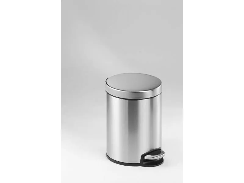 Durable 340023, 5 l, Rund, Rustfritt stål, Rustfritt stål, Pedal, Rustfritt stål