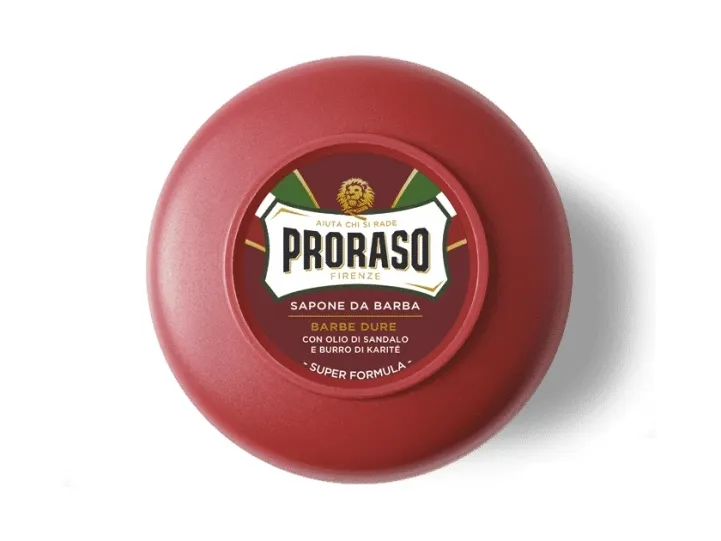 Proraso Proraso Rødsåpe for barbering av hardt skjegg i en praktisk plastdigel 150 ml
