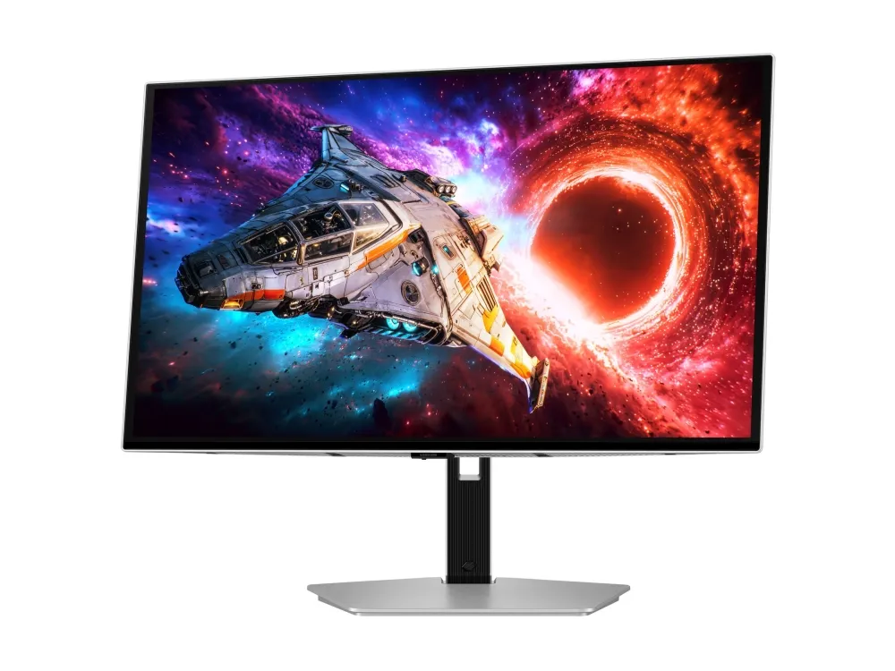 Samsung Odyssey OLED G8 S27HG800SU - G80SH Series - OLED-skjerm - gaming - 27 - 3840 x 2160 4K UHD (2160p) @ 240 Hz - 1000 cd/m² - 1500000:1 - DisplayHDR 400 True Black - 0.03 ms - 2xHDMI, DisplayPort, USB-C - sølv