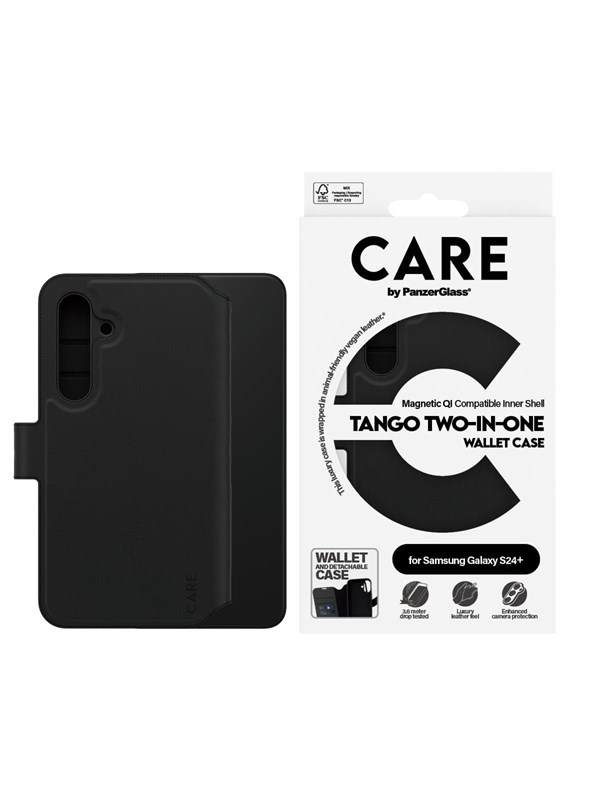 CARE by PanzerGlass Feature Case Tango Two-in-One Wallet w. QI Compatible Samsung Galaxy S24+