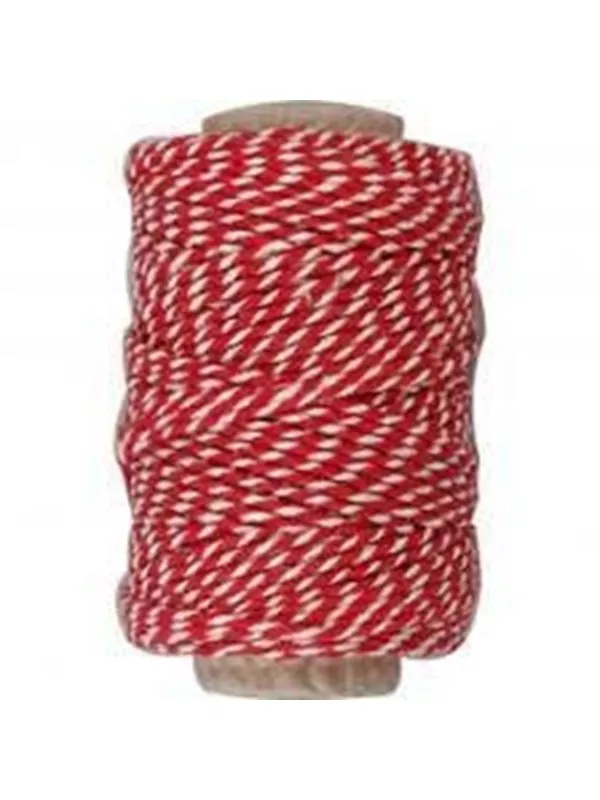 Creativ Company Cotton cord Red/white 50m
