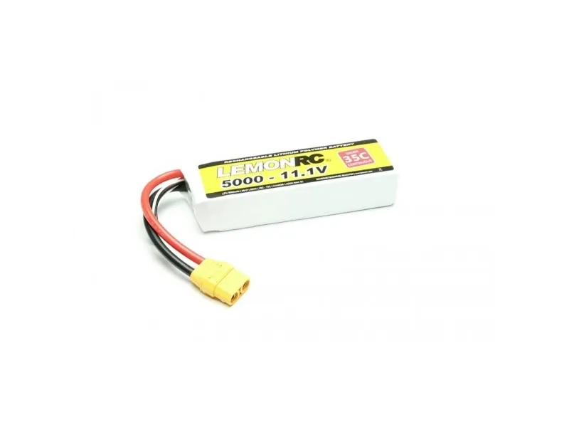 LemonRC modellbygg-batteripakke (LiPo) 11,1 V 5000 mAh celler: 3 35 C softcase XT90