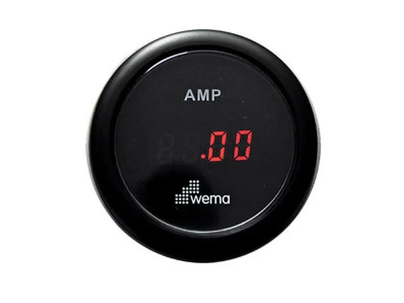 Wema amperemeter sett +/- 150 A svart RF