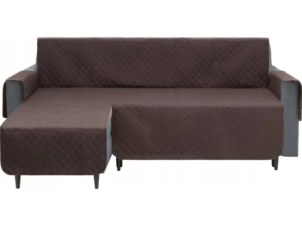 DOGGY 240 cm trekk Paris for høyre hjørnesofa brun