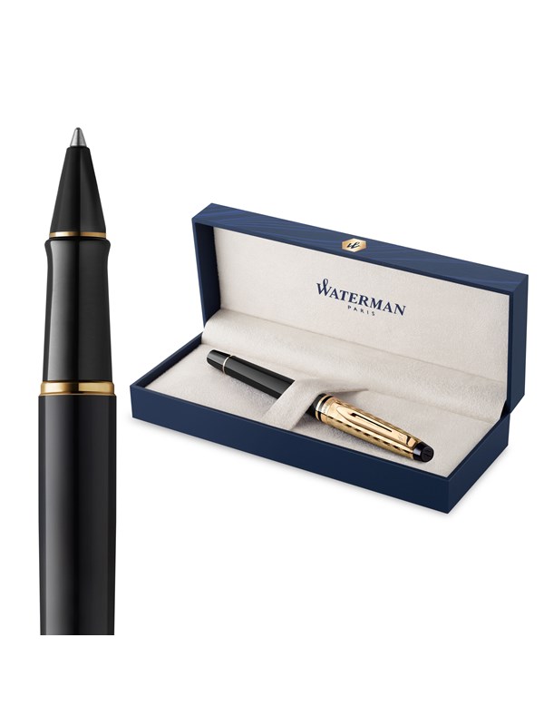 Waterman Expert 'The Opera Collection' Black & Gold G.T. Rollerball F Black ink