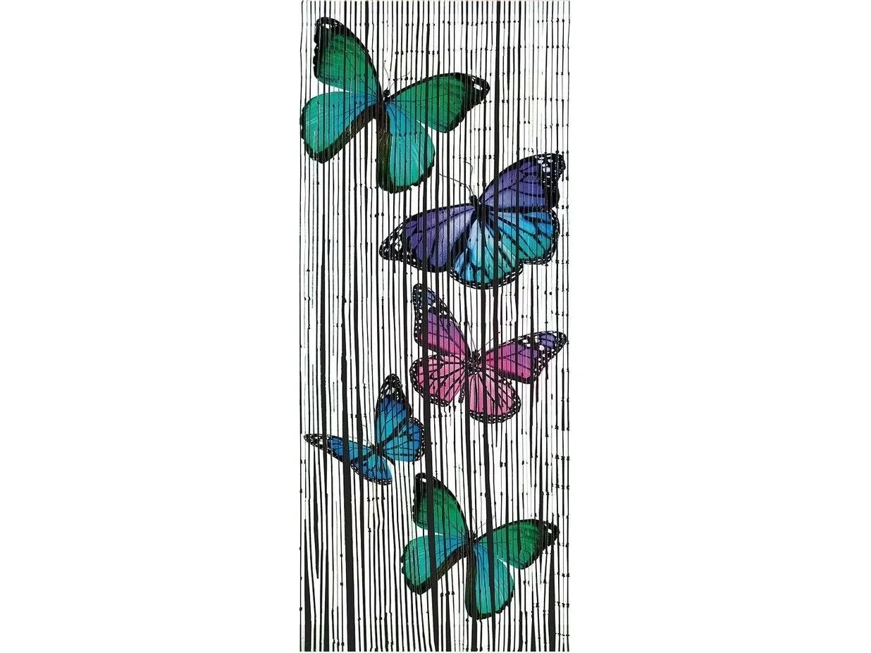 Maximex bambusskjerm med sommerfugler, 90x200 cm