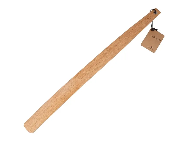 Skohorn, Ena Living, 55x3,5 cm, tre, med lærsnor - (12 stk./kartong)