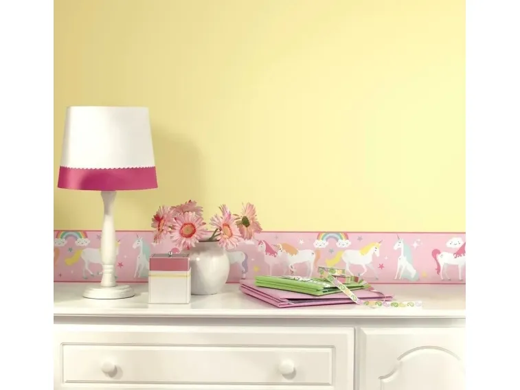 Magiske Enhjørninger / Magical Unicorn Border Wallsticker 22,86 x 457.2 cm