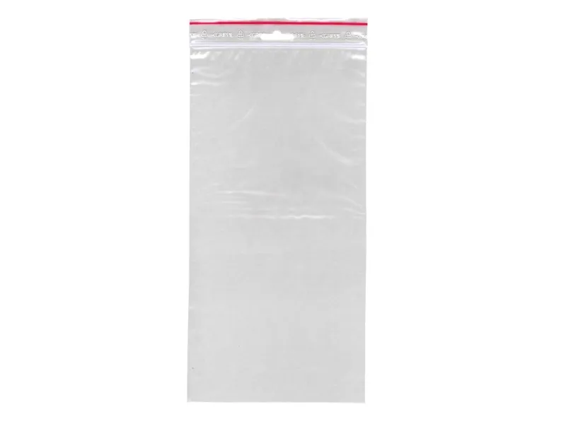 Lynlåspose, Grippie, 50 µm, 150 x 300 mm LD-PE, Transparent, Uden tryk lynlåslukning, pakke a 1000 s