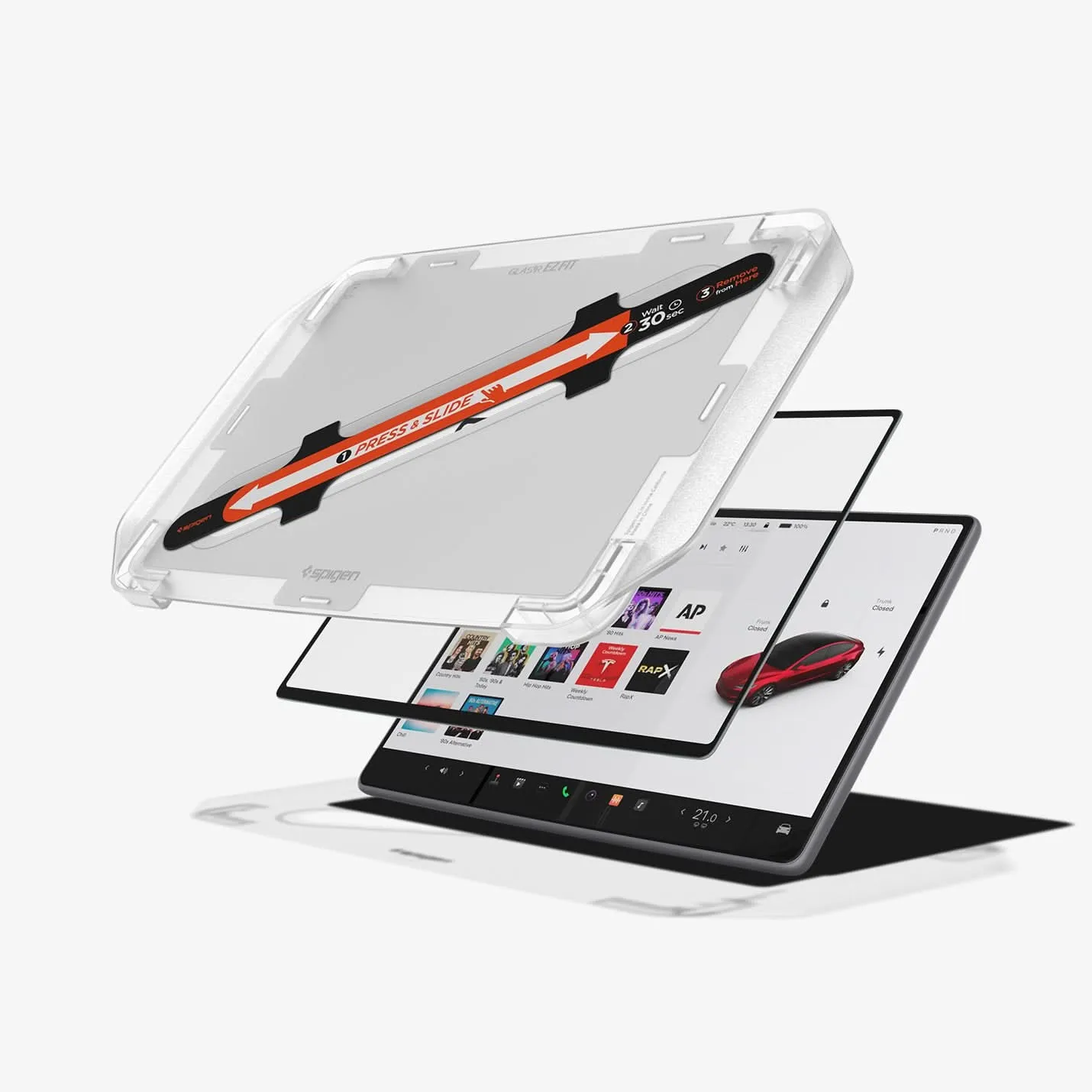 Spigen EZ Fit Clear transparent (15.4/1-pk) - Tesla Model Y (2025/2026)/Model 3 (2024/2025/2026)