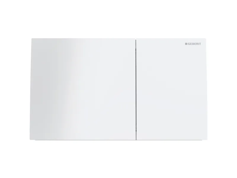 Geberit Sigma70 betjeningsplade til dobbeltskyl, square: Hvid, B=25cm