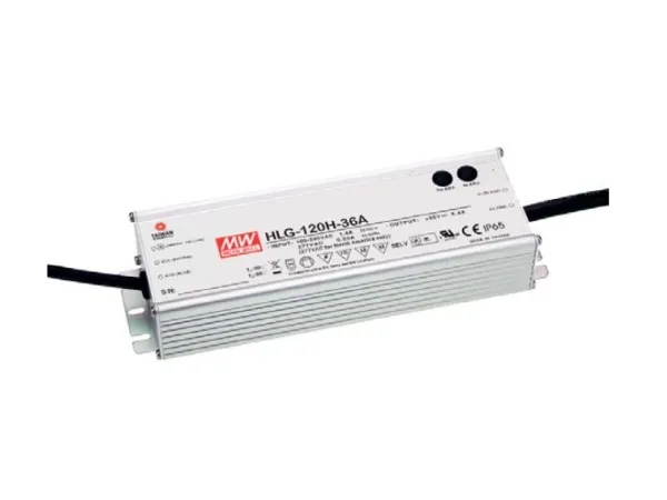 MEAN WELL HLG-120H-54A, 124,2 W, IP65, 62000 timer, 90-305 V, 47 ~ 63 Hz, 1.4 / 115VC, 0.6 / 230VC, 0.55 / 277VC