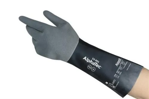 Kjemikaliehanske AlphaTec 53-001 grå/svart 10