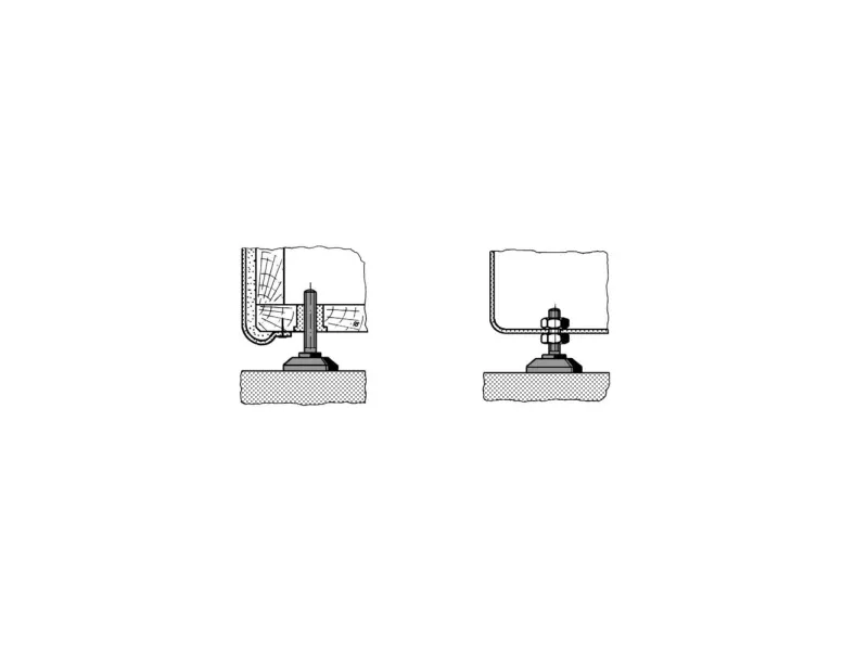 PB Fastener 148 3805 699 11 chassisfot skruerbar svart (Ø x H) 38 mm x 60 mm 1 stk